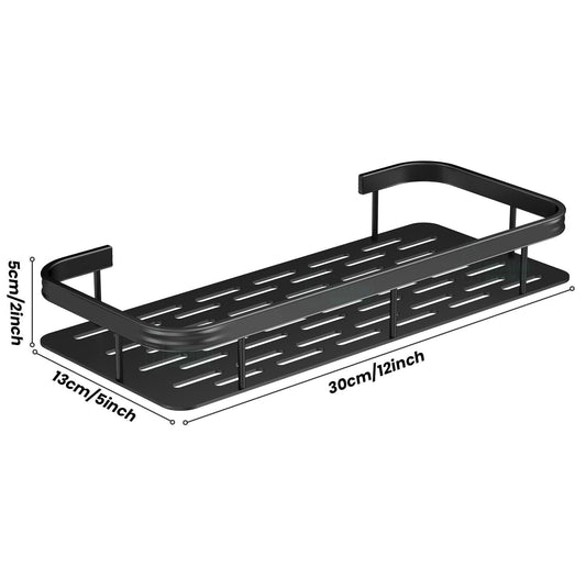 Wall Mount Bathroom Shelf – Pack of 2 | Matte Black